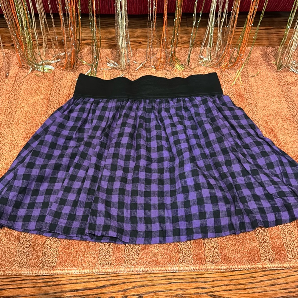 Brand new purple plaid skirt